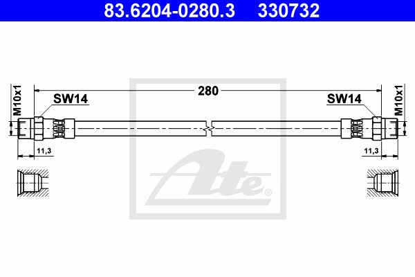 Jarruletku ATE 83.6204-0280.3