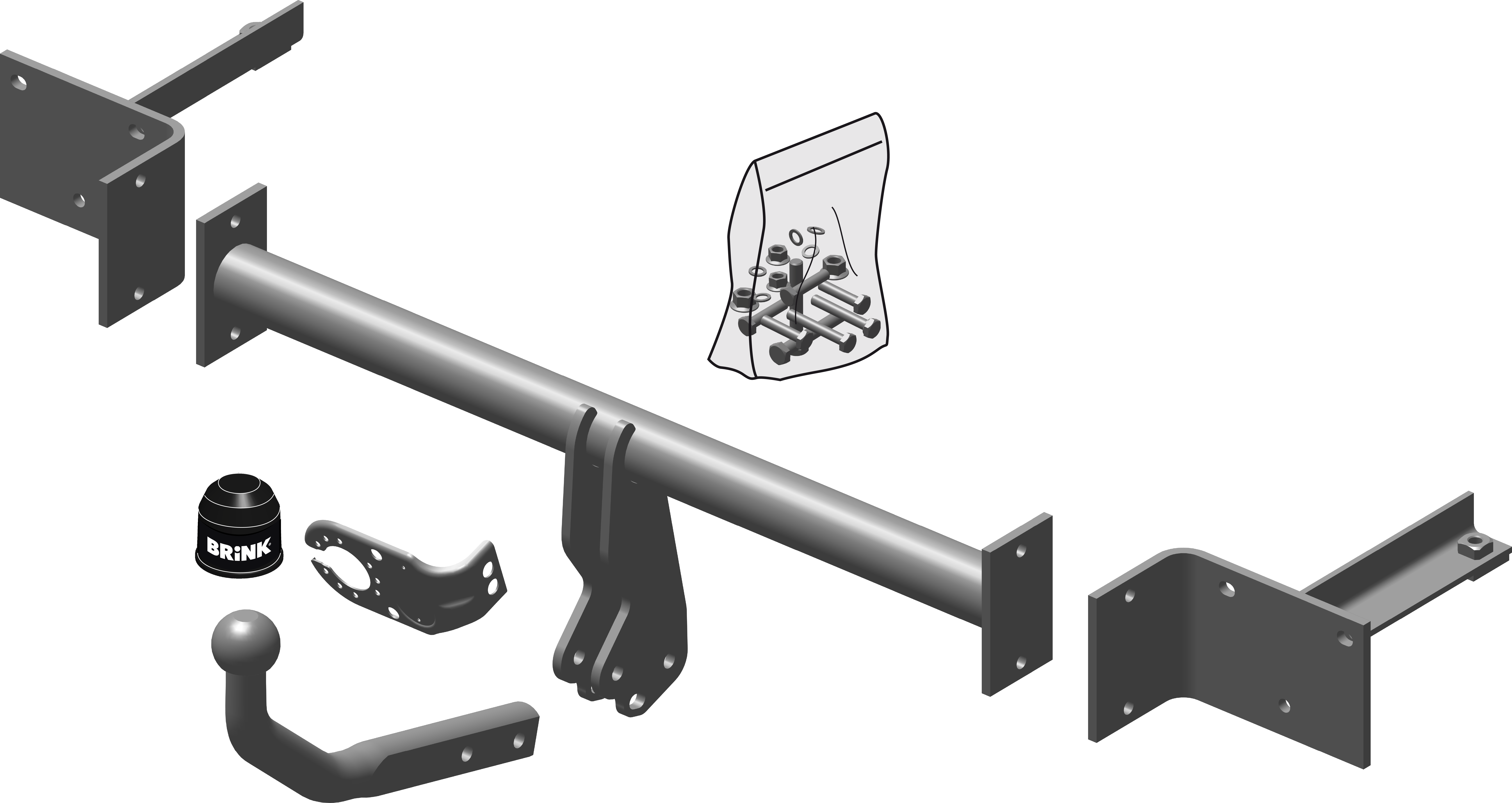 Vetokoukku BRINK 510200 Fiat Bravo '06-, Lancia Delta '08-14