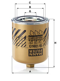 Ilmankuivaus patruuna, paineilmalaite MANN-FILTER TB 1396/3 x