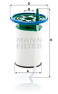 Polttoainesuodatin MANN-FILTER PU 7015