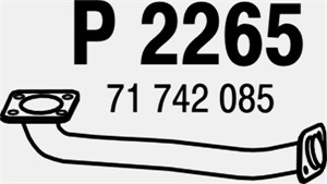Pakoputki, Edessä, FIAT SEDICI, SUZUKI SX4, SX4 Sedan, (14190-79J00), 71742085
