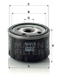 Öljynsuodatin MANN-FILTER MW 75