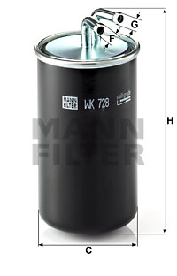 Polttoainesuodatin MANN-FILTER WK 728