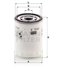 Öljynsuodatin MANN-FILTER W 7034