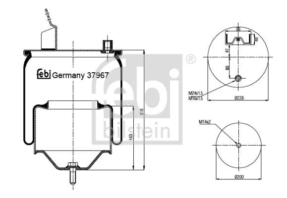 Metallipalje, ilmajousitus FEBI BILSTEIN 37967