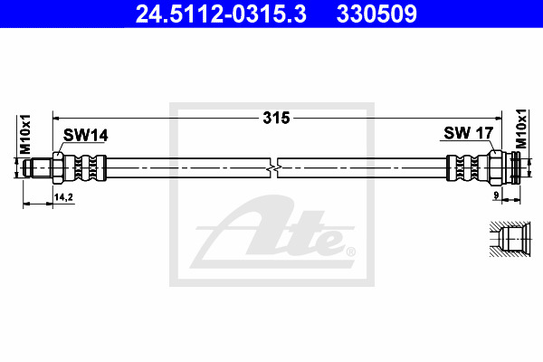 Jarruletku ATE 24.5112-0315.3