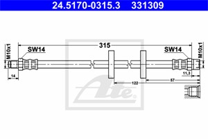 Jarruletku, Etuakseli, Taka-akseli, AUDI,SEAT,VW, 110 634, 171 611 701 G, 171 611 701 H, 171 611 701 L, 175 611 701 A, 191 611 701, 321
