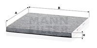 Raitisilmasuodatin MANN-FILTER CUK 29 001