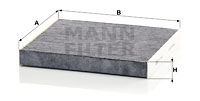 Raitisilmasuodatin MANN-FILTER CUK 2648