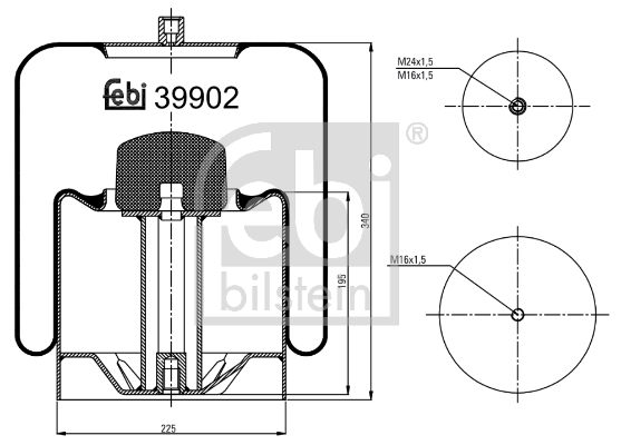 Metallipalje, ilmajousitus FEBI BILSTEIN 39902