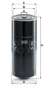 Öljynsuodatin MANN-FILTER W 11 102/22