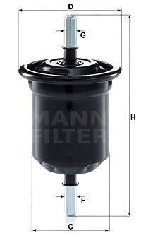 Polttoainesuodatin MANN-FILTER WK 6013