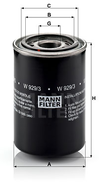 Öljynsuodatin MANN-FILTER W 929/3