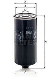 Öljynsuodatin MANN-FILTER W 1170/13