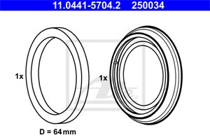 Tiivistesarja, jarrusatula, Etuakseli, AUDI,FORD,OPEL,SAAB,SEAT,SKODA,VAUXHALL,VW, 1002202, 16 05 923, 4778262, 4A0 698 471, 7D0 698 471
