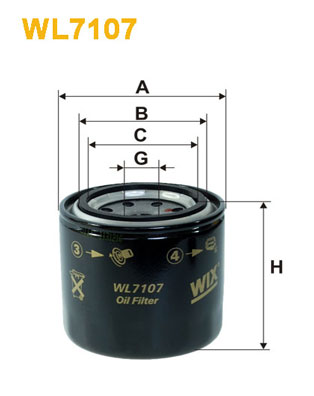 Öljynsuodatin WIX FILTERS WL7107