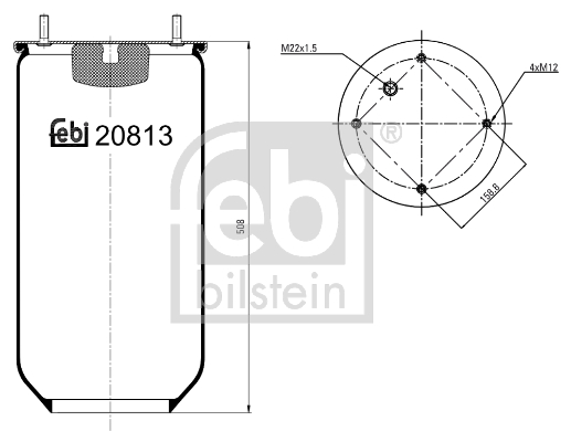 Metallipalje, ilmajousitus FEBI BILSTEIN 20813