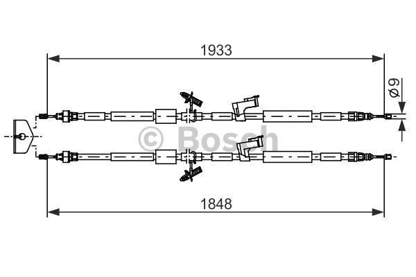 Cable, parking brake BOSCH 1 987 482 280