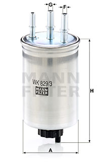 Polttoainesuodatin MANN-FILTER WK 829/3
