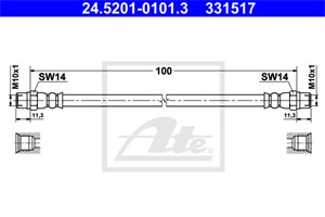 Jarruletku, Etuakseli, oikea, Taka-akseli, oikea, BMW 5 [E39], 5 Touring [E39], 7 [E38], 8 [E31], 34 32 1 162 612