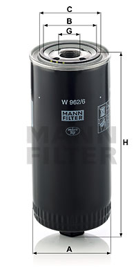Öljynsuodatin MANN-FILTER W 962/6
