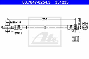 Jarruletku, Taka-akseli, Taka-akseli, vasen, AUDI,SEAT,SKODA,VW, 1K0 611 775 D, 561 611 775, 5C0 611 775 C