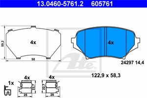 Jarrupalasarja, levyjarru, Etuakseli, MAZDA MX-5 III, NFY7-33-23Z, NFY7-33-23ZA