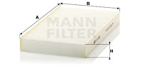 Raitisilmasuodatin MANN-FILTER CU 2951