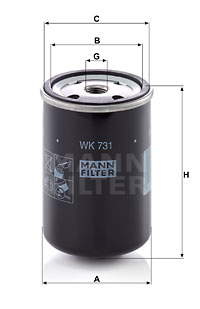 Polttoainesuodatin MANN-FILTER WK 731