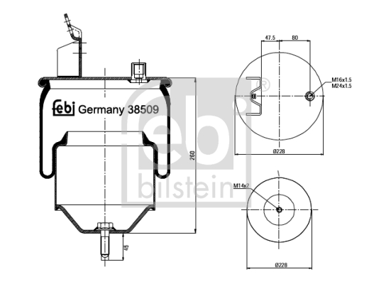 Metallipalje, ilmajousitus FEBI BILSTEIN 38509