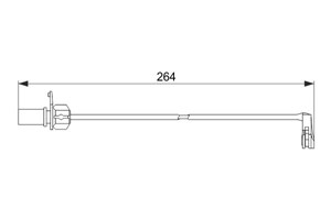 Kulumisenilmaisin, jarrupala, Etuakseli, AUDI A6, A6 Avant, A8, 4H0 615 121 P, 4H0 615 121