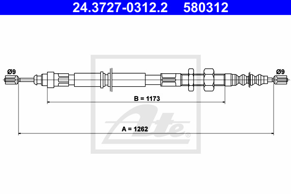 Käsijarruvaijeri ATE 24.3727-0312.2