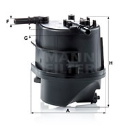 Polttoainesuodatin MANN-FILTER WK 939