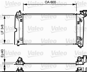 Jäähdytin, moottorinjäähdytys, TOYOTA AVENSIS, AVENSIS Kombi, AVENSIS Sedan, COROLLA, COROLLA Kombi, COROLLA Sedan, COROLLA Verso, 16400