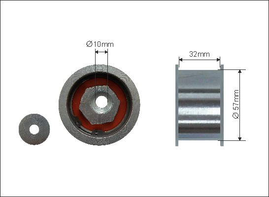 Ohjainrulla, hammashihna CAFFARO 344-99