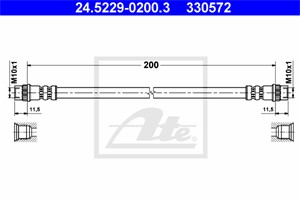 Jarruletku, Taka-akseli, Sisempi, Taka-akseli, oikea, Keskellä, NISSAN,OPEL,PEUGEOT,RENAULT,VAUXHALL, 44 09 165, 46213-00QAA, 4806 94, 8