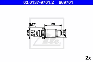 Tarvikesarja, käsijarru, BMW,FORD,MG,PEUGEOT,ROVER, 34 41 6 851 438, SXS100000