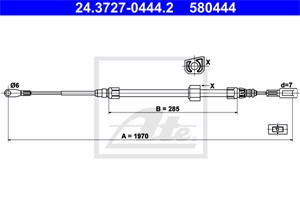Vaijeri, käsijarru, Edessä, MERCEDES-BENZ,VW, 2D0 609 701 C, 904 420 03 85, A 904 420 03 85
