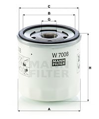 Öljynsuodatin MANN-FILTER W 7008