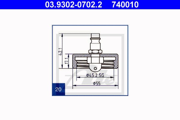 Ilmaustulppa ATE 03.9302-0702.2