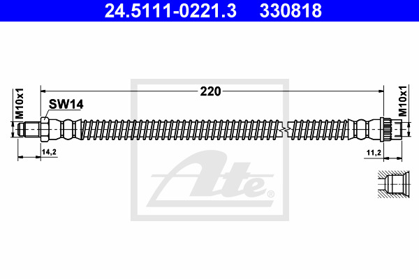 Brake Hose ATE 24.5111-0221.3
