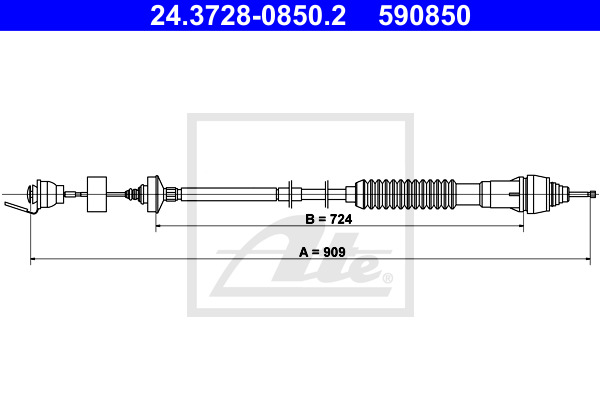 Kytkinvaijeri ATE 24.3728-0850.2