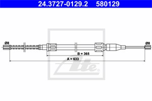 Vaijeri, käsijarru, Takana, VW DERBY, POLO, POLO Classic, POLO Coupé, POLO Skåp/halvkombi, 867 609 701