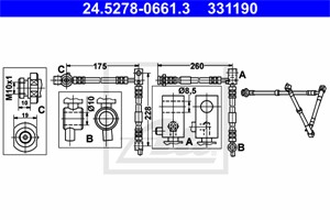 Jarruletku, Etuakseli, vasen, NISSAN PRIMERA, PRIMERA Hatchback, PRIMERA Kombi, 46211-AV720