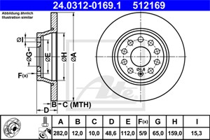Jarrulevy, Taka-akseli, AUDI,SEAT,SKODA,VW, 1K0 615 601 AD, 1K0 615 601 M, 5Q0 615 601 G