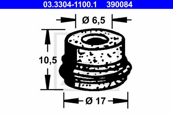 Tulppa, jarrunestesäiliö ATE 03.3304-1100.1