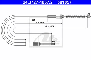 Vaijeri, käsijarru, Takana, RENAULT MEGANE I, MEGANE Classic I, MEGANE Hatchback Van I, 77 00 420 314, 77 00 424 472, 77 00 846 156