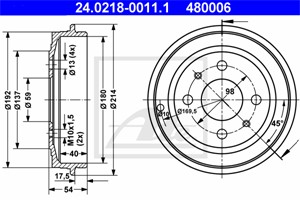 Jarrurumpu, Taka-akseli, FIAT,FORD,LANCIA, 1541801, 1544173, 1680868, 1680869, 46819776, 51863510, 51900803, 7599325, 7750119, 9S51-1113