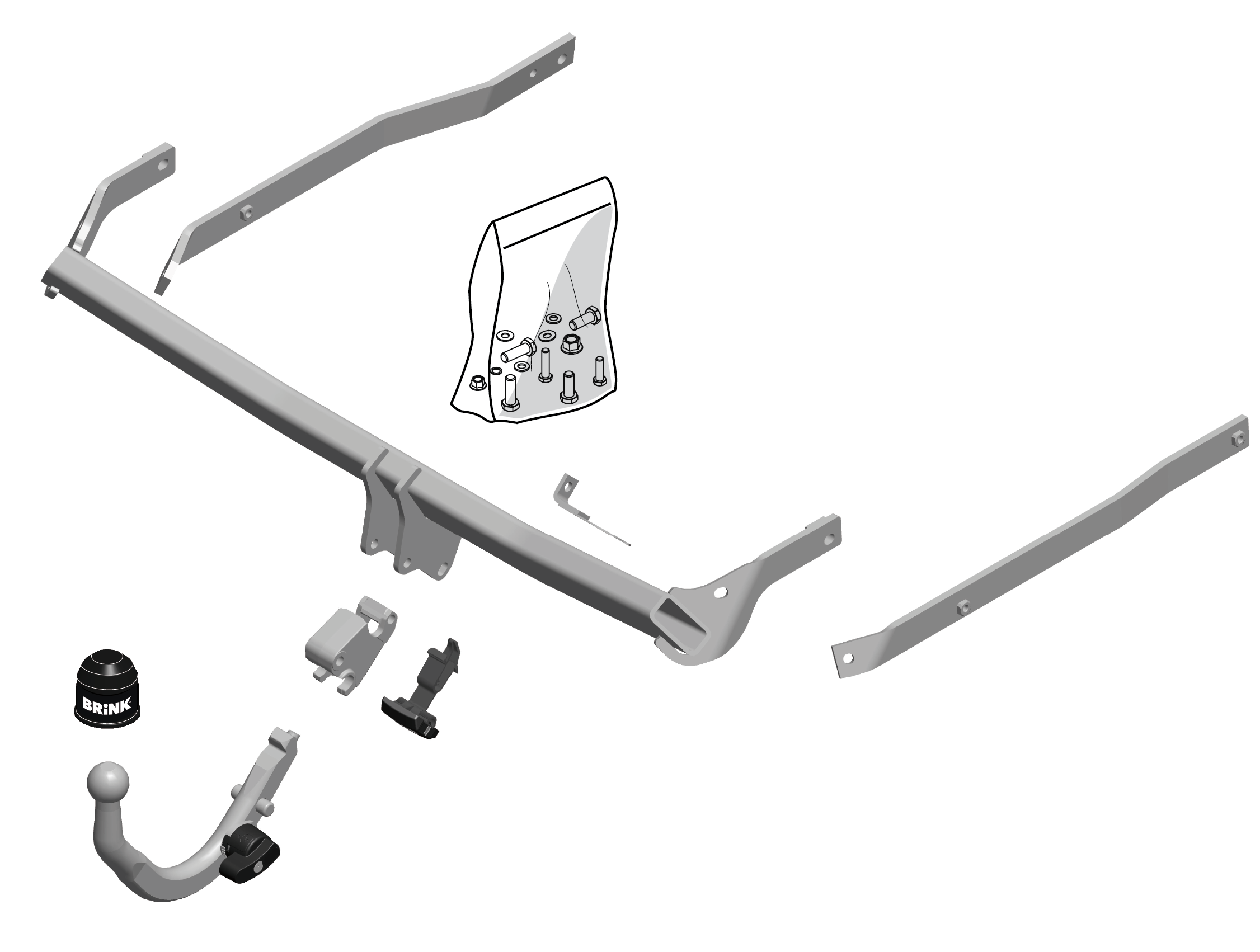 Vetokoukku BRINK 559300 Renault Megane Estate '03-12, Grandtour '08-