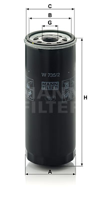 Öljynsuodatin MANN-FILTER W 735/2